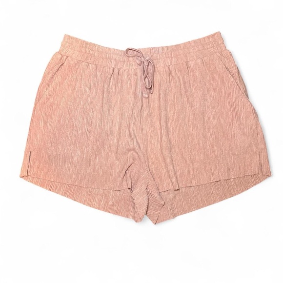 MINKPINK Pants - NWT MINKPINK x M|PC Textured Faux Suede Pastel Pink Lounge Shorts — SMALL